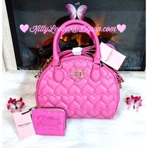 Juicy Couture Hot Pink Flawless Dome Satchel Juicy Couture Bundle With Wallet